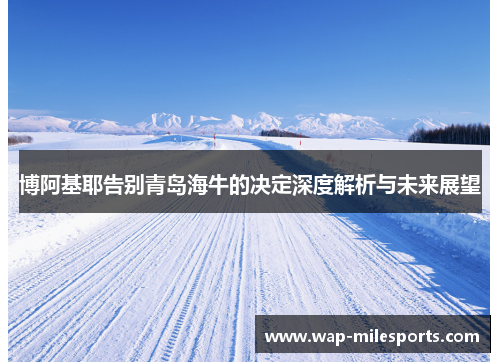 博阿基耶告别青岛海牛的决定深度解析与未来展望