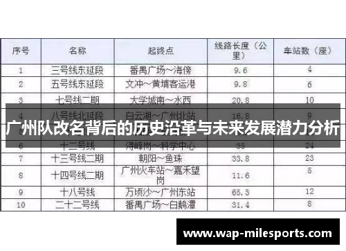 广州队改名背后的历史沿革与未来发展潜力分析